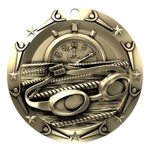 Antique Swimming World Class Medallion (3")