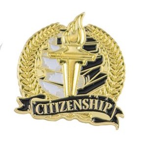 Bright Gold Academic Citizenship Lapel Pin (1-1/8")