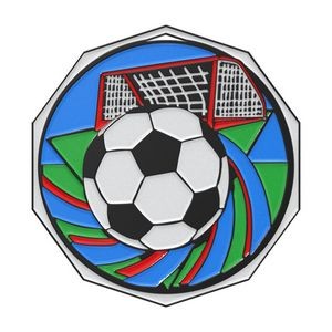 Soccer Decagon Colored Medallion (2")