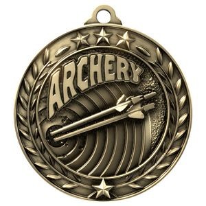 Antique Archery Wreath Award Medallion (2-3/4")