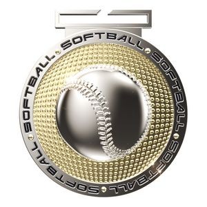 Dual Plated Softball Medallions 3"