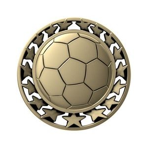 Antique Soccer Star Medal (2-1/2")