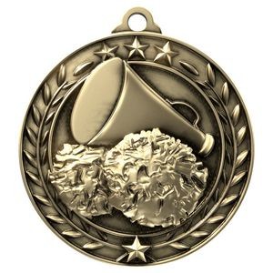 Antique Cheerleading Wreath Award Medallion (2-3/4")