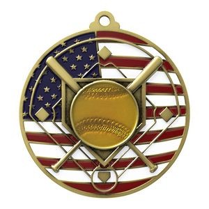 Patriotic Softball Medallions 2-3/4"