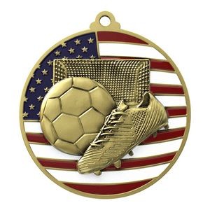 Patriotic Soccer Medallions 2-3/4"
