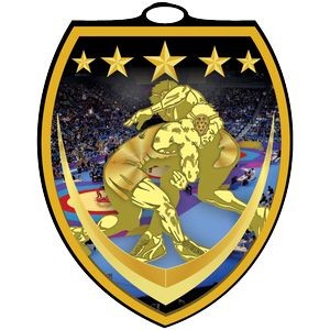 Vibraprint® Shield Wrestling Medallion (3")