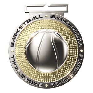 Dual Plated Basketball Medallions 3"