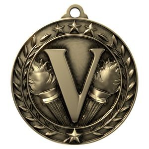 Antique Victory Wreath Award Medallion (1-3/4")