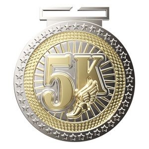 Dual Plated 5K Medallions 3"