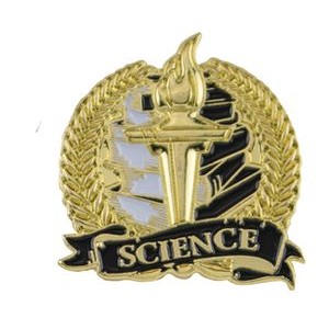 Bright Gold Academic Science Lapel Pin (1-1/8")
