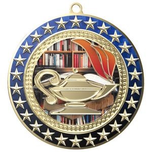 Radiant Star Book & Lamp Medal