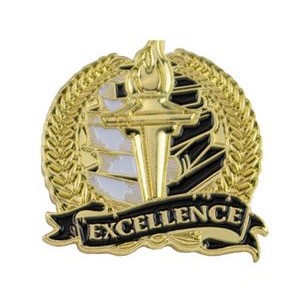 Bright Gold Academic Excellence Lapel Pin (1-1/8")