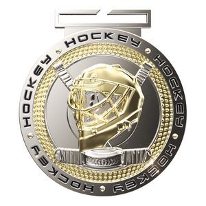 Dual Plated Hockey Medallions 3"