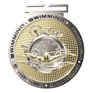 Dual Plated Swimming Medallions 3"