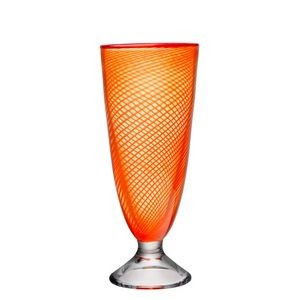 Red Rim Orange Footed Vase