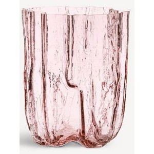 Pink Crackle Tall Vase