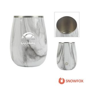 Snowfox 13.5 oz. Vacuum Insulated Marble Finish Pinot Noir Wine Glass