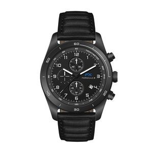 Wc6508 42mm Steel Black Case, Chronograph Mvmt, Black Dial, Dte Display, Leather Strap, Flat Mineral
