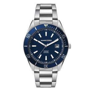 Wc8246 42mm Steel Silver Case, 3 Hand "Automatic" Mvmt, Blue Dial, Dte Display, Bl Rotating Bezel, S