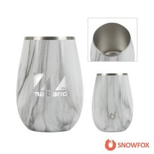 Snowfox 8 oz. Vacuum Insulated Marble Finish Sauvignon Blanc Wine Glass