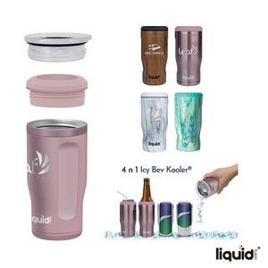 Liquid Fusion Icy Bev Kooler 4-In-1 Double Wall Stainless Steel Can Cooler / Tumbler