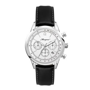 Wc3065 34mm Steel Silver Case, Chronograph Mvmt, White Dial, Dte Display, Leather Strap, Flat Minera