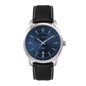 Wc5116 42mm Metal Silver Case, 3 Hand Mvmt, Blue Dial, Dte Display, Leather Strap, Flatm Mineral Cry