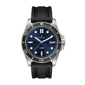 Wc5252 42.5mm Steel Silver Case, 3 Hand Mvmt, Blue Dial, Dte Display, Bk Rotating Bezel, Silicone St