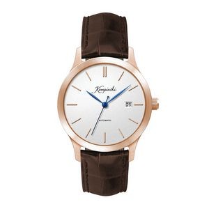 Wc2224 40mm Steel Rose Gold Case, 3 Hand "Automatic" Mvmt, Dte Display, White Dial, See Through Back