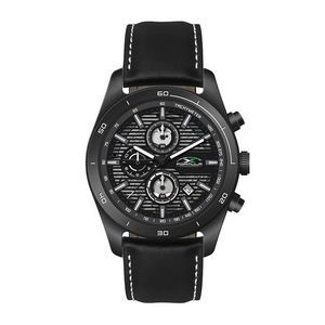 Wc6514 42mm Steel Black Case, Chronograph Mvmt, Black Dial, Dte Display, Leather Strap, Flat Mineral