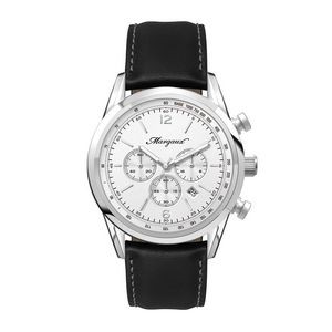 Wc3064 42mm Steel Silver Case, Chronograph Mvmt, White Dial, Dte Display, Leather Strap, Flat Minera