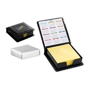 PVC Black Desk Caddy w/Yellow Sticky Notes