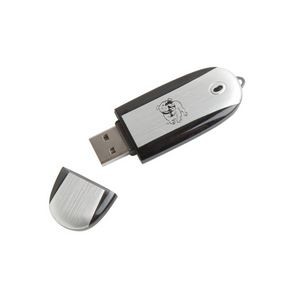 2 GB Oval USB Flash Drive w/Key Chain