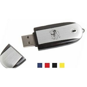 8 GB Oval USB Flash Drive w/Key Chain