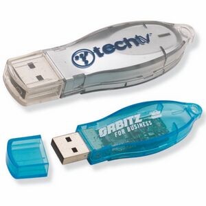 Handy Oval USB Flash Drive w/Key Chain (2 GB)