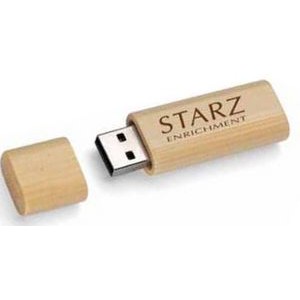 3.0 Bamboo USB Flash Drive w/Key Chain (128 GB)