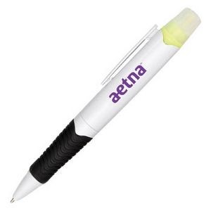 Pen & Highlighter Combo (White Barrel)