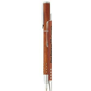 Legacy Genuine Rosewood w/ Satin Silver Brass Rollerball Pen