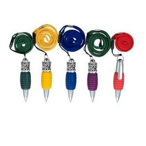 Trade Show Line QR Coded Lanyard Pen