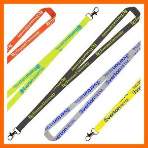 Polyester - Flat Lanyards - 20 Stock Colors Available
