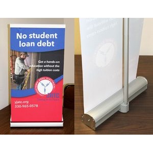 Table Top Retractable Banner Stand with 11.5" x 20" Banner