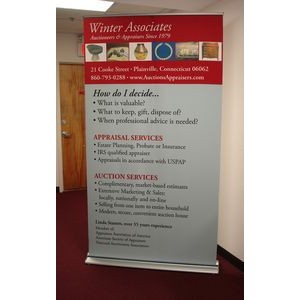 Retractable Banner Stand with 48" x 78" Banner