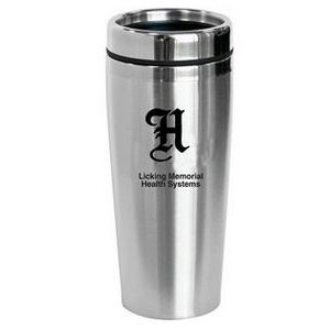 16 Oz. Silver Double Stainless Steel Travel Tumbler