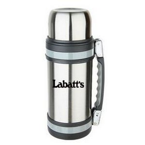 40 Oz. (1.2 Liter) Vacuum Insulated Wide Mouth Bottle w/ handle & carry strap