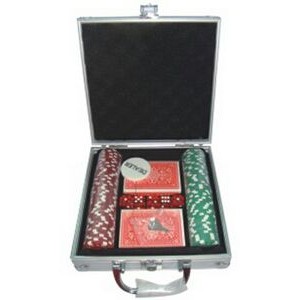 100 Piece Poker Chip Set in Aluminum Case