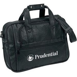 Expandable Simulated Leather Briefcase