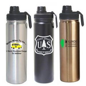 24 Oz. Stainless Steel Vacuum Insulated bottle with Flip Closure
