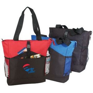 Deluxe Zipper Poly Tote Bag
