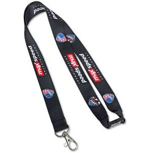 3/4 Recycled Sublimated Full Color PET Eco-friendly Lanyard Safety Breakaway