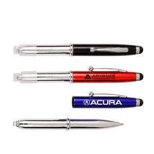 3-in-1 Executive Metal Light Pen With Stylus